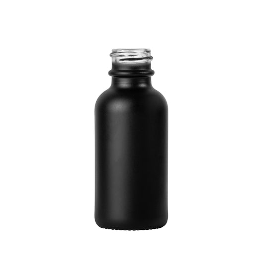 1oz Matte Black Boston Round (360 Bottles per Case)